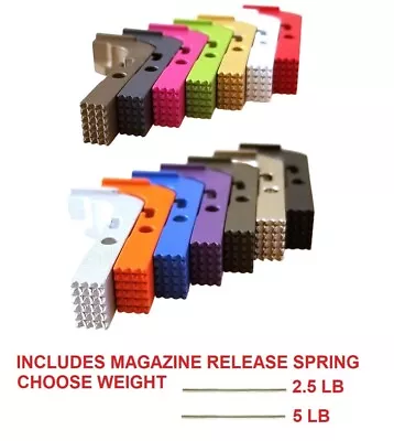 Extended Stippled Magazine Release And Spring For GLOCK 20 21 29 29 30  Gen 1-3 • $26.95