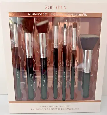 Professional Makeup Brush 7-Piece Set Synthetic Ergonomic Zoe Ayla Cosmetics NIB • $15.26