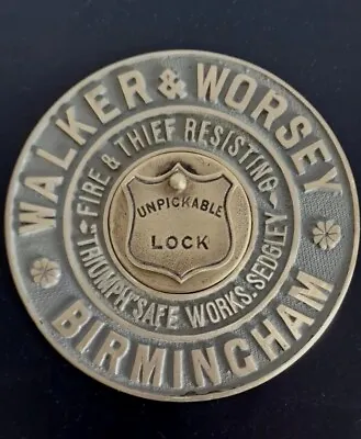 £35.99 • Buy Safe Plaque Safe Plate Escutcheon  Walker & Worsey