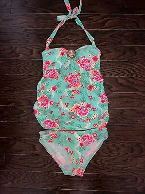 Maternity Oh Baby By MOTHERHOOD FLORAL TANKINI SWIMSUIT  Set SIZE S • $6