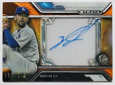 2016 Zach Lee /125 ON CARD AUTO ORANGE PARALLEL ACETATE Topps Strata Dodgers • $4.99