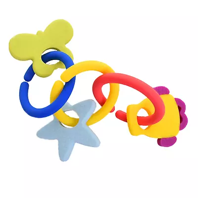Gummee Link N Teethe Silicone Teething Rings Teether Toy Set For Babies • £14.99