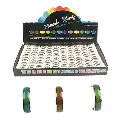 Brand New Wholesale Lots 100Pcs Width 6mm Fashion Colorful Mood Rings • $21.60