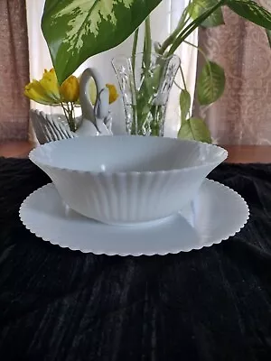 Macbeth Evans Monax Petalware Opalescent Bowl And Salver Plate. Rare Find! • $50