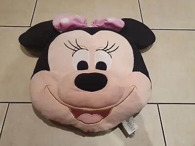 Disney Minnie Mouse Cushion 3D Face Head Shaped Soft Pillow Disney Store  • £7.90