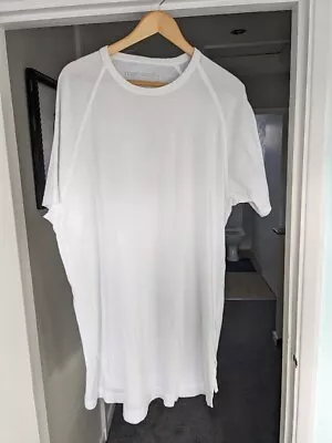 Maharishi Men's Plain White T-shirt Long - Size XL - Used • £0.95