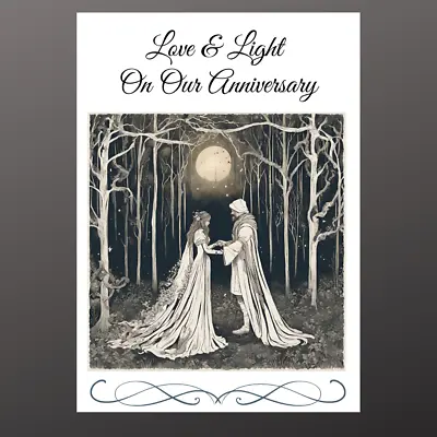 Love & Light OUR Handfasting Anniversary Card Pagan Wiccan Gothic Personalised • £2.49