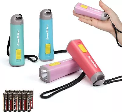 EverBrite 1PC/4PC Kids Mini LED Flashlight Flashlight Plastic Torch 3AAA Battery • $12.99