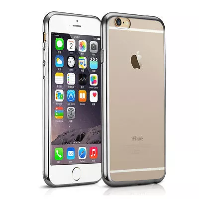 For Apple IPhone SE / 7 Plus Slim Plating Frame Silicone Clear Bumper Case Cover • $4.99