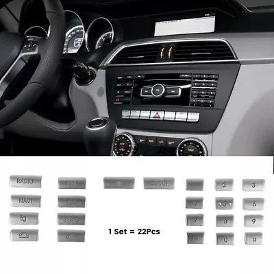 22X Center Console CD Numbers Button Cover Trim For Benz W204 W212 C218 GLK X204 • $17.77