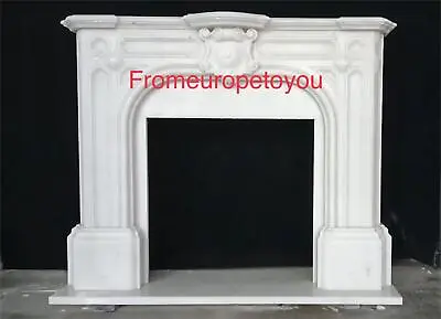 Marble Victorian Style Carved Fireplace Mantel - Zh3 • $3500