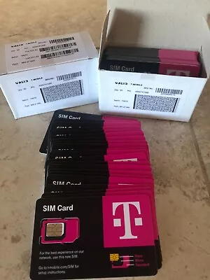 T-Mobile 4G LTE 3 In 1 Triple Cut Sim Card Lot Of 100 New Fast Ship Nano Tmobile • $274.99
