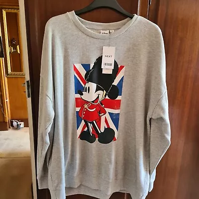 Fab Next Disney Mickey Mouse Grey Oversize Sweatshirt 2XL • £9