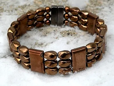 Men’s Women’s Copper 100% Magnetic Hematite Bracelet Anklet Necklace 3 Row AAA+ • $54.99