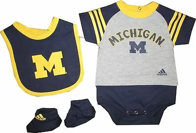 Michigan Wolverines Infant Lil' Fan Creeper Bib And Booties • $8.97