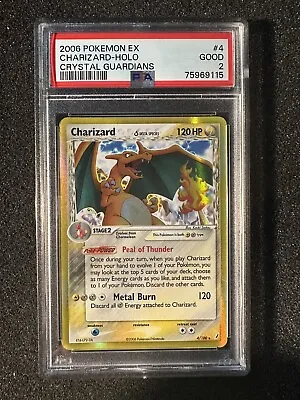 2006 Charizard Holo Pokémon EX Crystal Guardians PSA 2 • $74.99