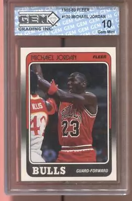 1988-89 Michael Jordan Fleer #17 Gem Mint 10 Chicago Bulls GOAT HOF MVP • $237.49