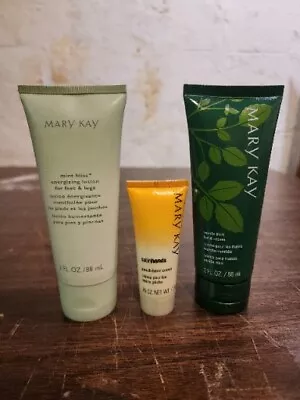 MARY KAY MINT BLISS LOTION VANILLA MINT LOTION PEACH HAND CREAM Lot Of 3 • $19.99