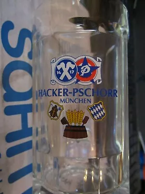 Hacker-Pschorr Munchen BEER Glass MUG 0.25L Set Of 6 MADE BY SAHM NEW IN BOX • $29.99