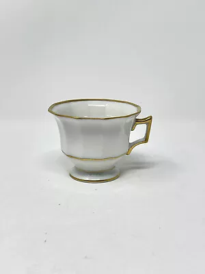 T V Limoges France La Cloche Tea Cup Replacement Fine China Gold Rimmed TRV180 • $14.50