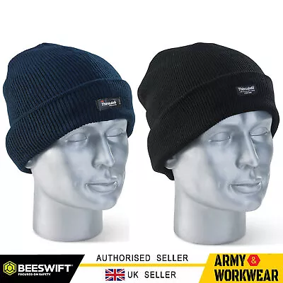 Beeswift 3M Thinsulate Beenie Knitted Hat Heat Trap Thermal Work Head Gear Mens • £6.95