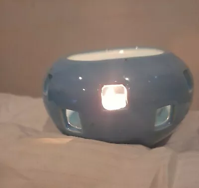 £2 • Buy Grayshott Stoneware Tea Light Holder Made In England Blue,red And Green