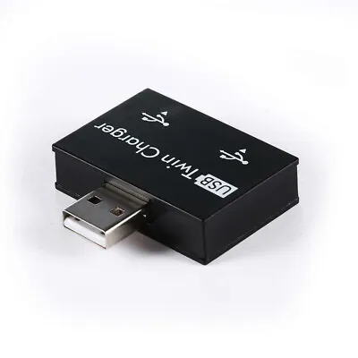 $5.16 • Buy USB2.0 Male To Twin Charger Dual 2 Port USB Splitter Hub Adapter Converter