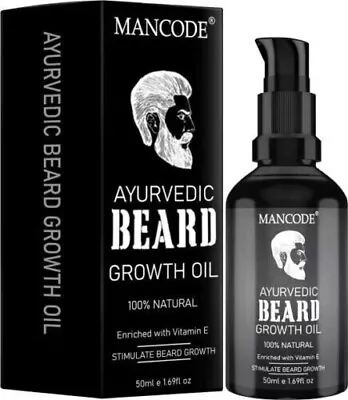 MANCODE Ayurvedic Beard Growth Oil Enriched With Vitamin E Beard OIL 50ML • $17.27