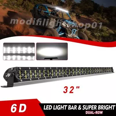 32  Inch Straight Dual Row LED Light Bar Combo Fog Lights For SUV Boat 4X4 Lamp • $107.15