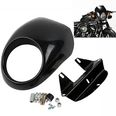 Black Fairing Headlight Cowl Fork Fit For Harley Sportster 1200 883 Dyna 1973-UP • $28.99