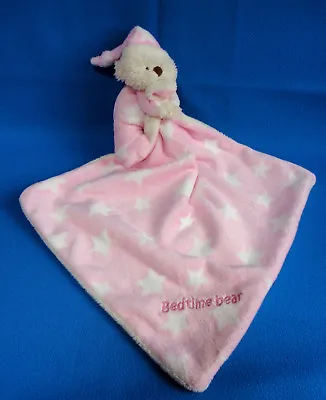 MY BEDTIME BEAR 🐻 PINK BLANKIE TEDDY DOUDOU Comforter Soft Toy 🐻 MOTHERCARE • £29.99