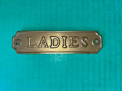 LADIES Vintage Brass Sign Restroom Powder Room Gas Station Diner Bar Pub Tavern • $19.99