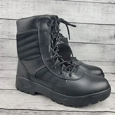 Law Pro Dispatch Duty 2.0 Black Leather Police Combat Boots Men’s Size 12 • $59.95