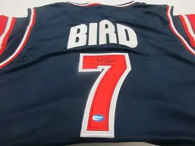 Larry Bird Of Team USA Signed Autographed Basketball Jersey TAA COA 513 • $294