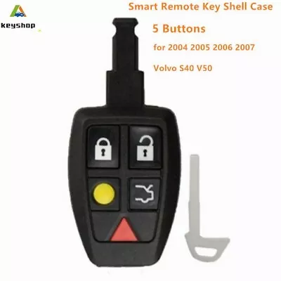 5 Buttons For 2004 2005 2006 2007 Volvo S40 V50 Smart Remote Key Shell Case Fob • $19.39