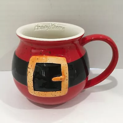 Krispy Kreme Doughnuts Christmas Red Coffee Tea Mug Santa Claus Belt Suit Cup • $12