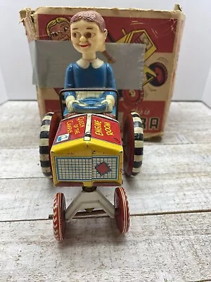 1950s Marx Crazy Car Dipsy Dora Tin Litho Wind Up Car W/BOX • $120