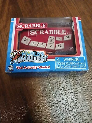 World's Smallest SCRABBLE Game Board Magnetic Letters Pocket Mini Miniature NEW • $8.49