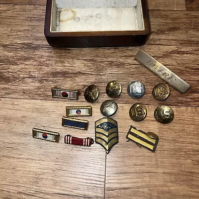 Lot Of 14 Vintage US Army Military Hat Lapel Pins Sergent Eagle USA • $30