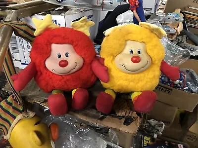 Vintage Rainbow Brite Plush Red & Yellow Sprite Twink Dolls Large Size HTF  • $62.50