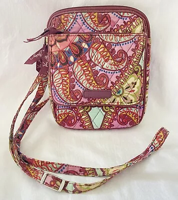 Vera Bradley Small Hipster Crossbody Bag Purse Cotton Paisley Resort Medallion • $15