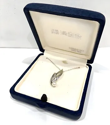 MIKIMOTO Necklace Akoya White Pearl 5mm Silver 925 Japan Pendant W/Box 15.7' • $110.67