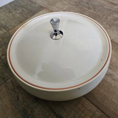 $45.95 • Buy Retro Mid Century Vacron Bopp - Decker Pink White Serving Bowl With Lid