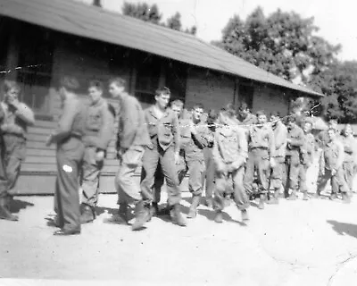 ORIGINAL VINTAGE PHOTO: Military Men Male Uniform Mess Hall 40s 40's WW2 WWII • $5