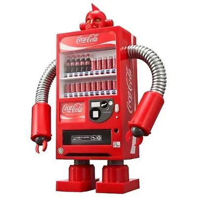 Coca Cola Coke Vending Machine Robot Red Piggy Bank Figure 1/8 Limited Box USED • £529