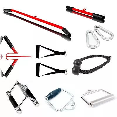 Multi Gym Cable Machine Attachment Single/double Stirrup/seated Row Handle Grip • £19.99