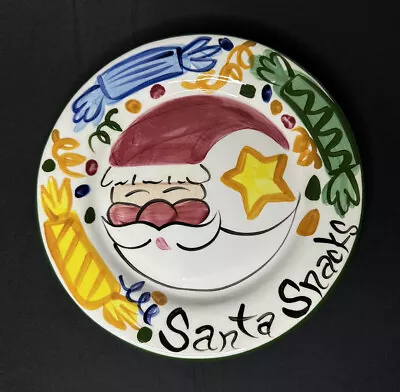 Tis The Season By Vicki Carroll Santa Snacks Cookie Plate 8-3/8” • $29.99