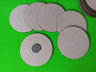 Coasters Wooden MDF Plain 10cm/100mm Craft Blanks CIRCLE Shape DIY Tag Table • £5