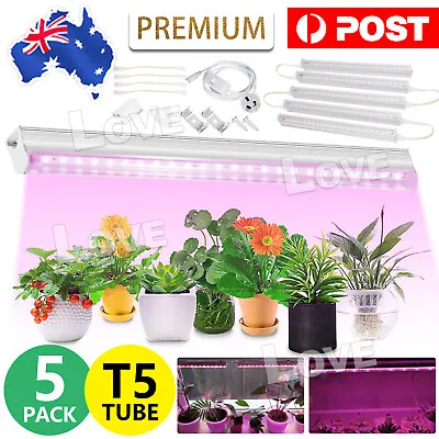 5x Full Spectrum LED Grow Light Strip Bar T5 Bulb Tube Lamp Plant Indoor Garden • $28.95
