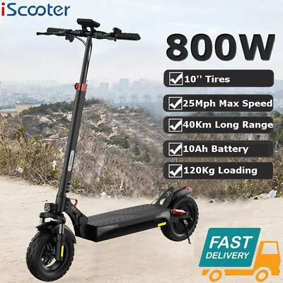 800W Electric Scooter 25Mph Max Speed 40Km Range 10'' Off Road Folding E-Scooter • $539.99